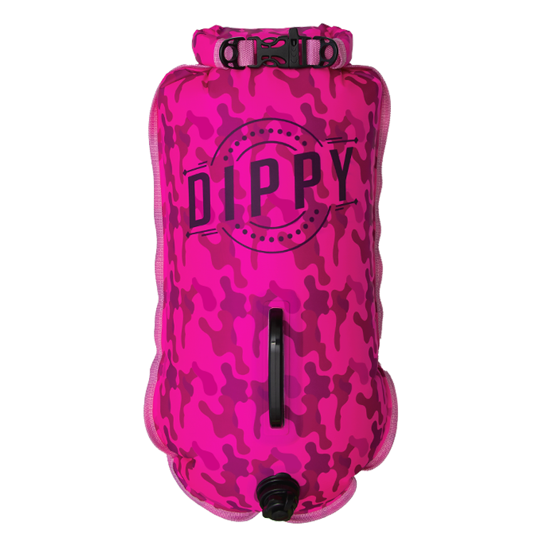 DIPPY 28 Litre Swim Dry Bag in Pink Camo