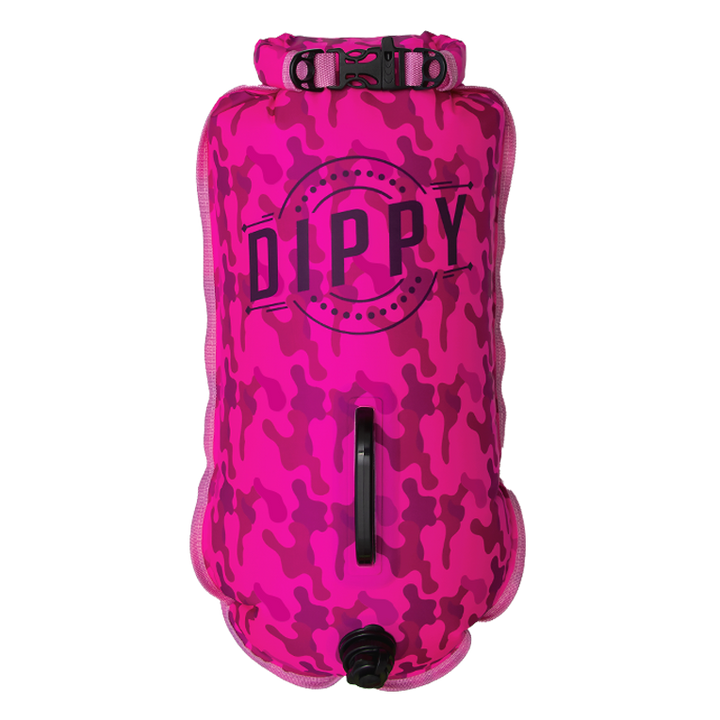 DIPPY 28 Litre Swim Dry Bag in Pink Camo