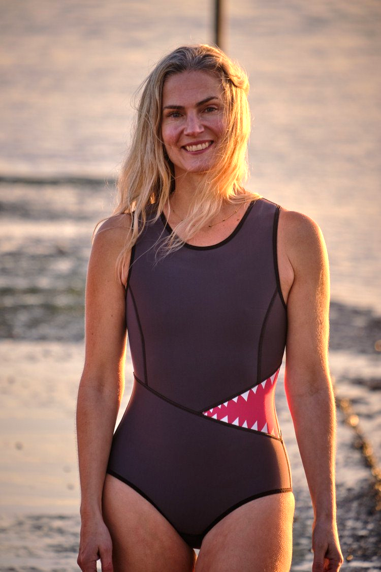 Shark Bite Limestone Neoprene Swimsuit