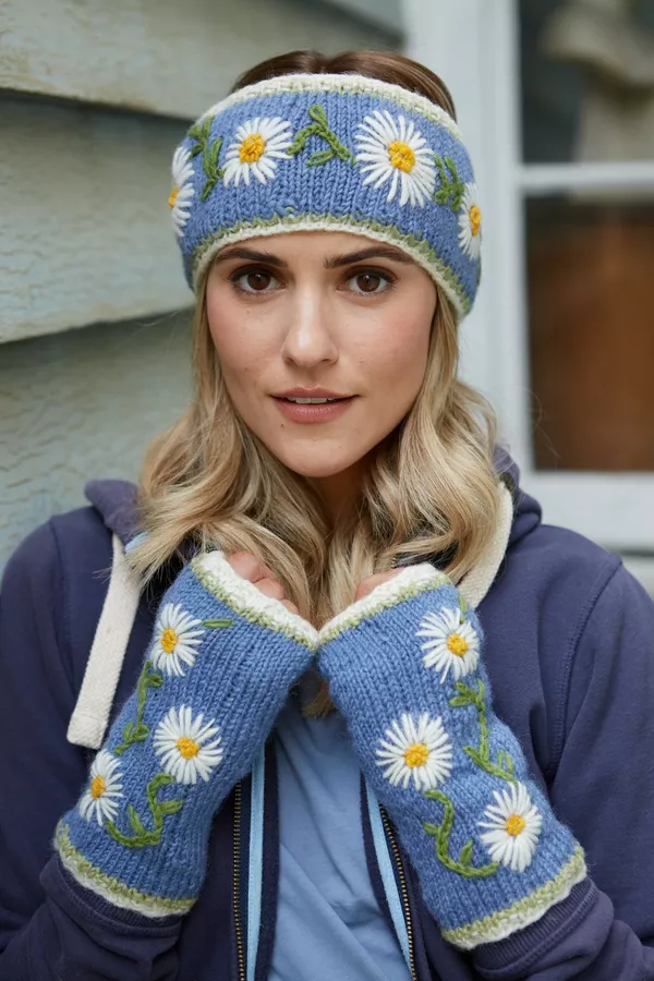 Daisy Chain Headband Jacaranda in Sky Blue