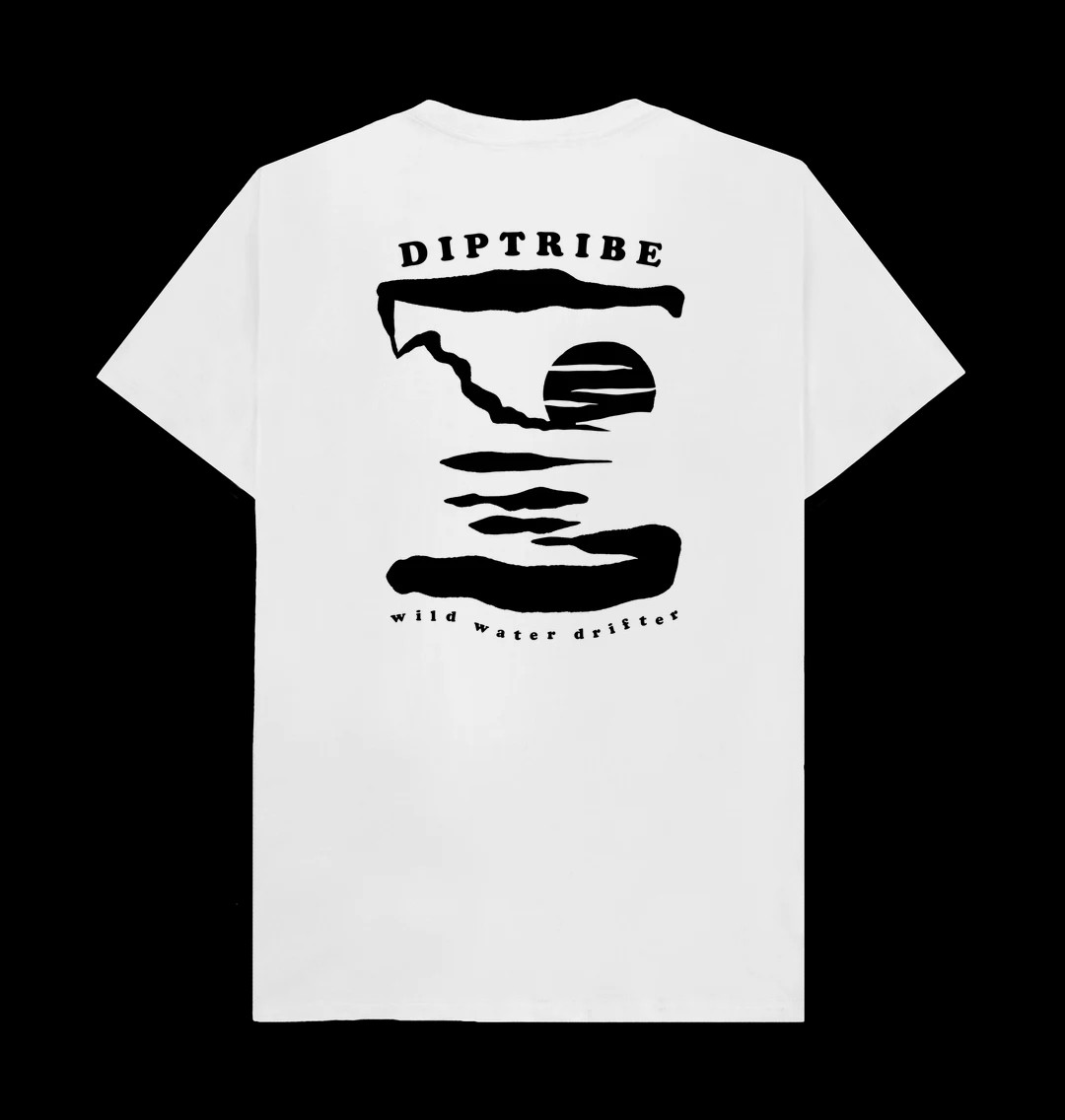 Wild Water Drifter Abstract Back Print Men's T-Shirt