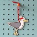 Seagull dingly dangly Christmas decoration