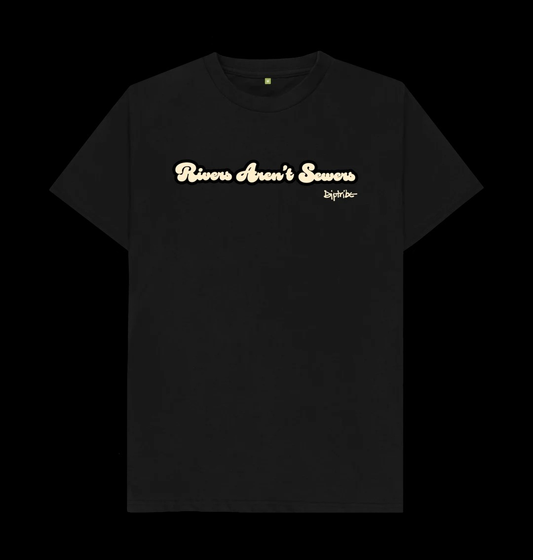 Slogan Men's T-Shirt "RIVERS AREN'T SEWERS"