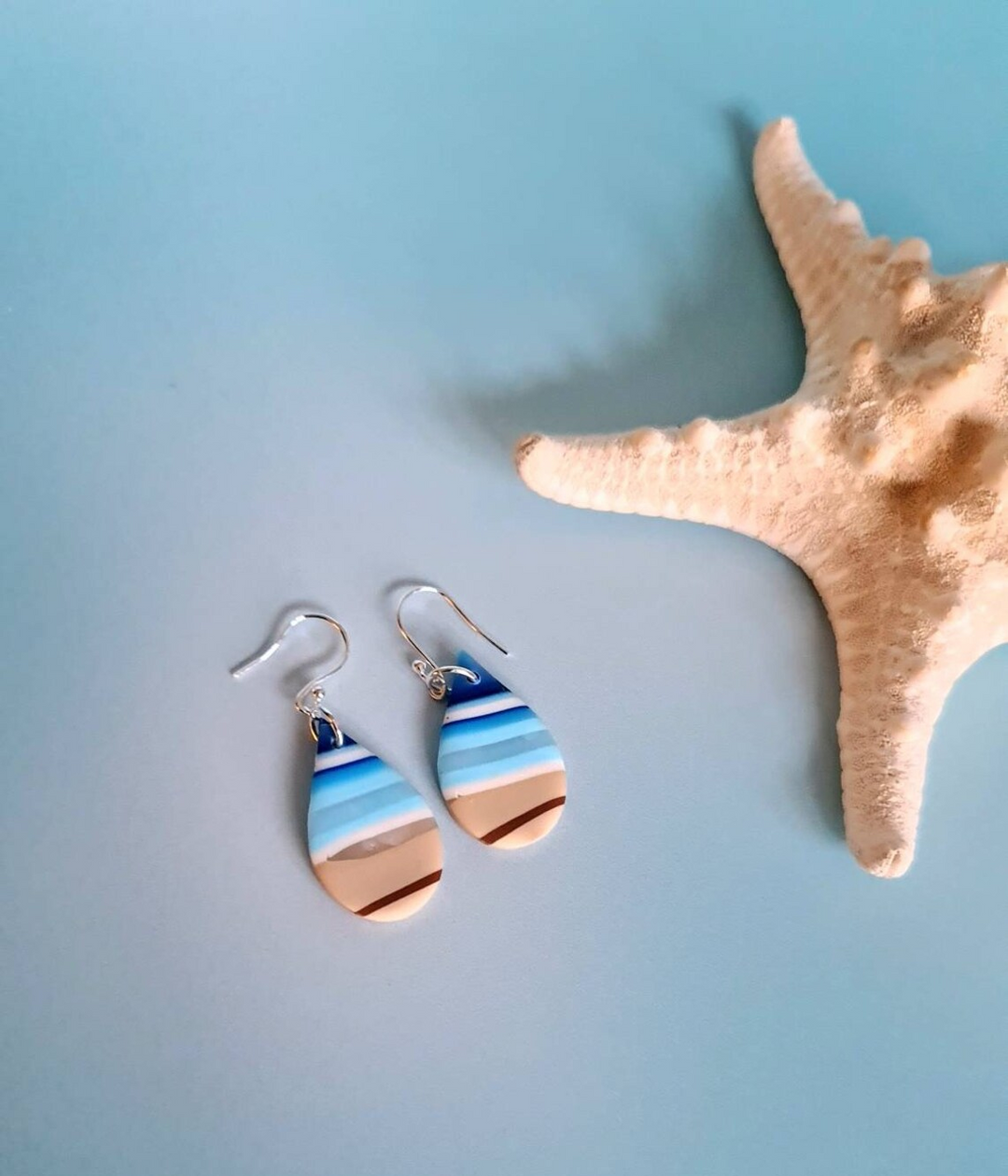 Cornish Seaside Striped Earrings