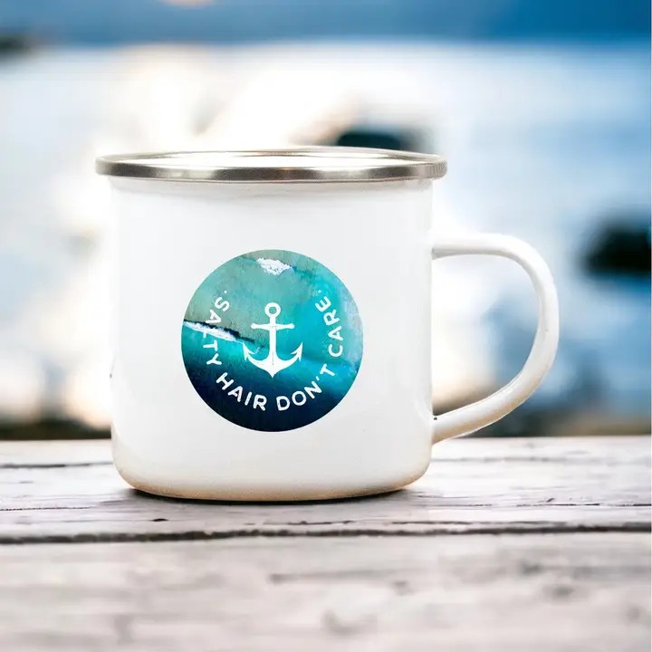 Salty Hair Don't Care - Enamel Mug