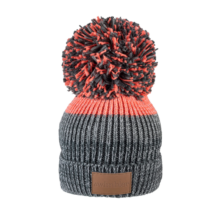 Swimbler Grey Peach Waterproof Bobble Hat