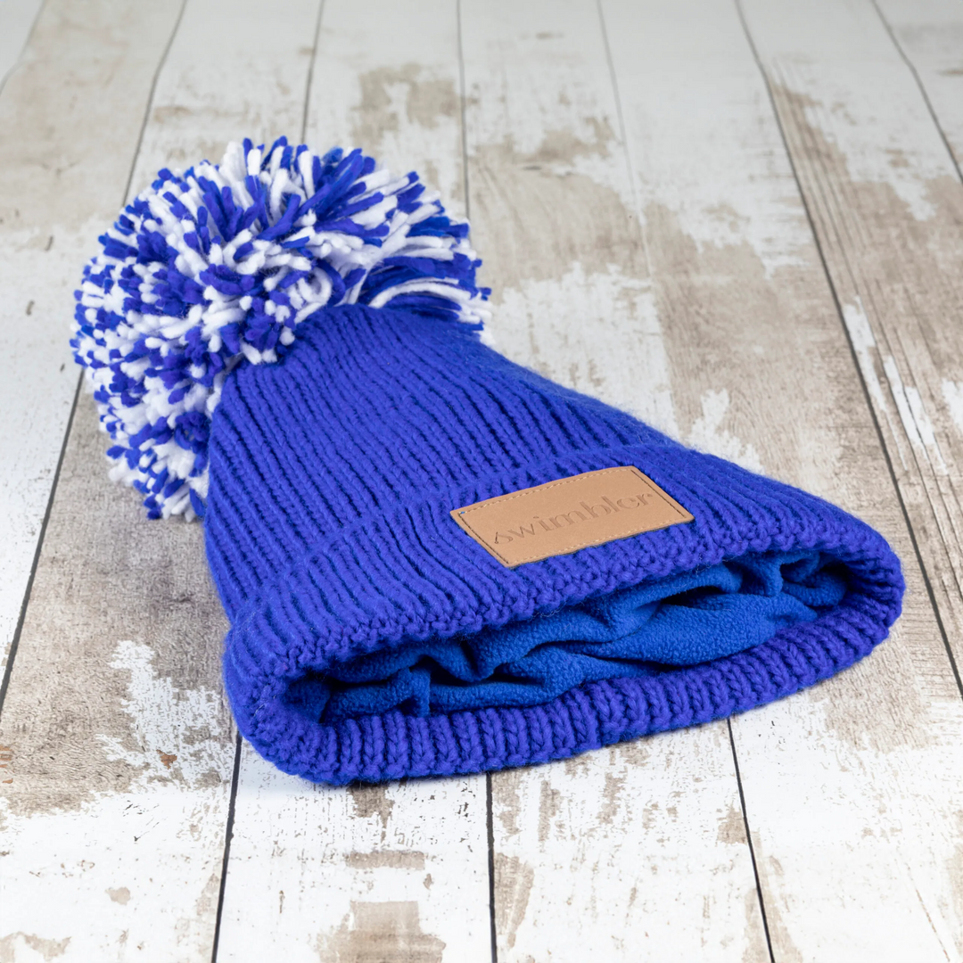 Swimbler Royal Blue Waterproof Bobble Hat