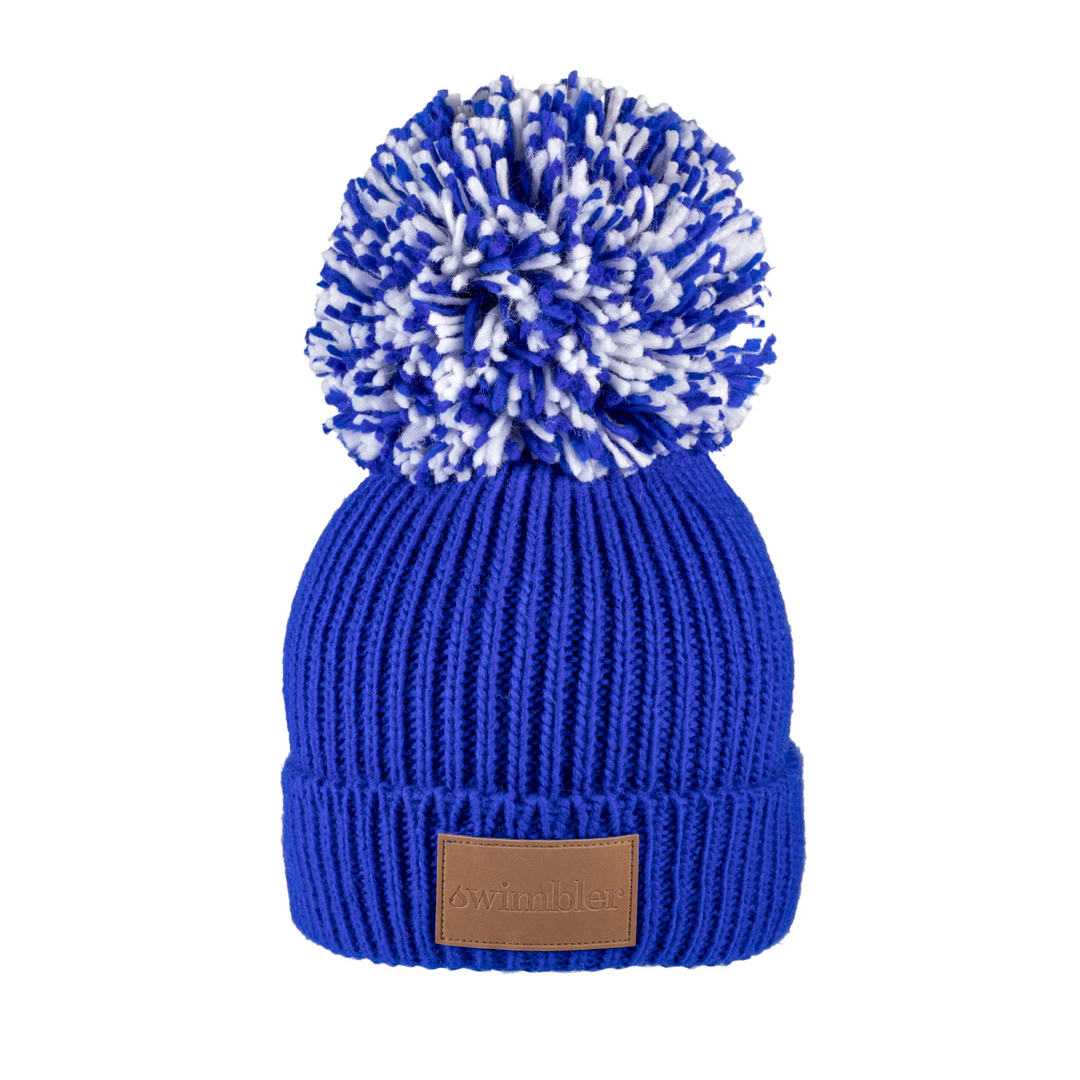 Swimbler Royal Blue Waterproof Bobble Hat