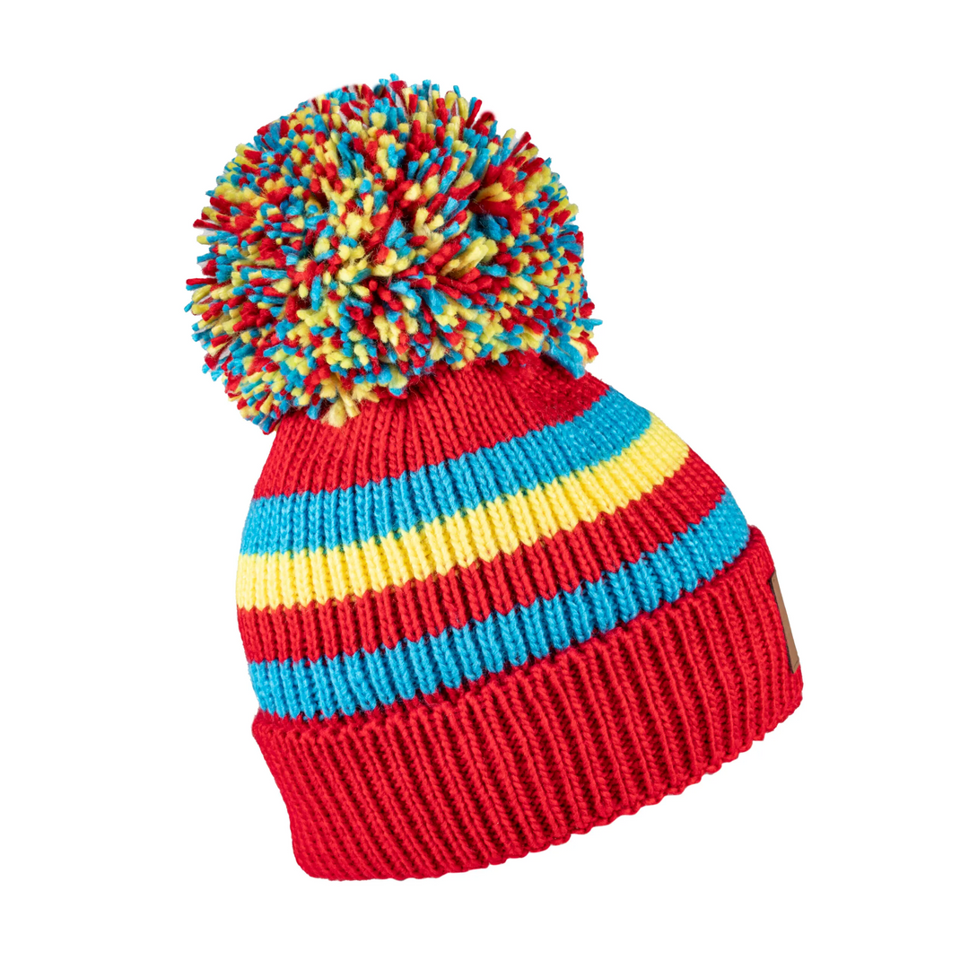 Swimbler Red Blue Yellow Waterproof Bobble Hat