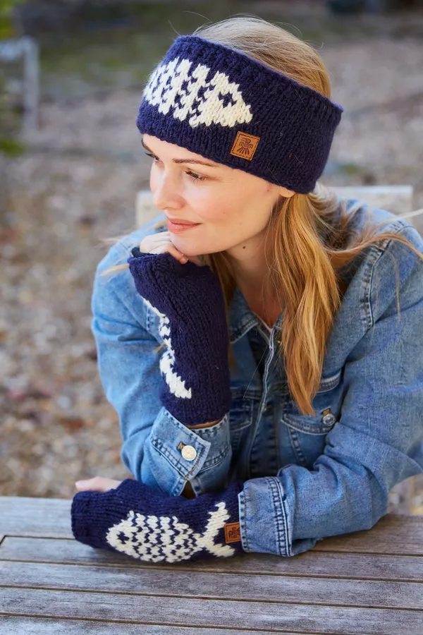 Padstow Headband in Navy