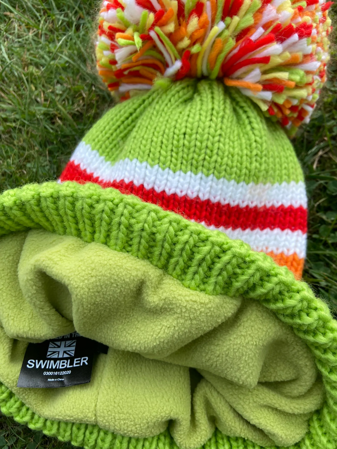 Swimbler Lime Citrus Waterproof Bobble Hat