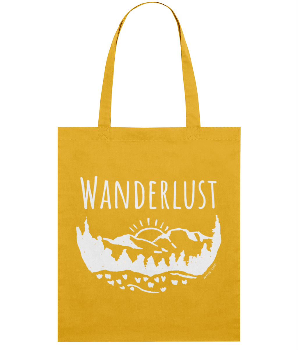 Wanderlust Organic Cotton Tote Bag