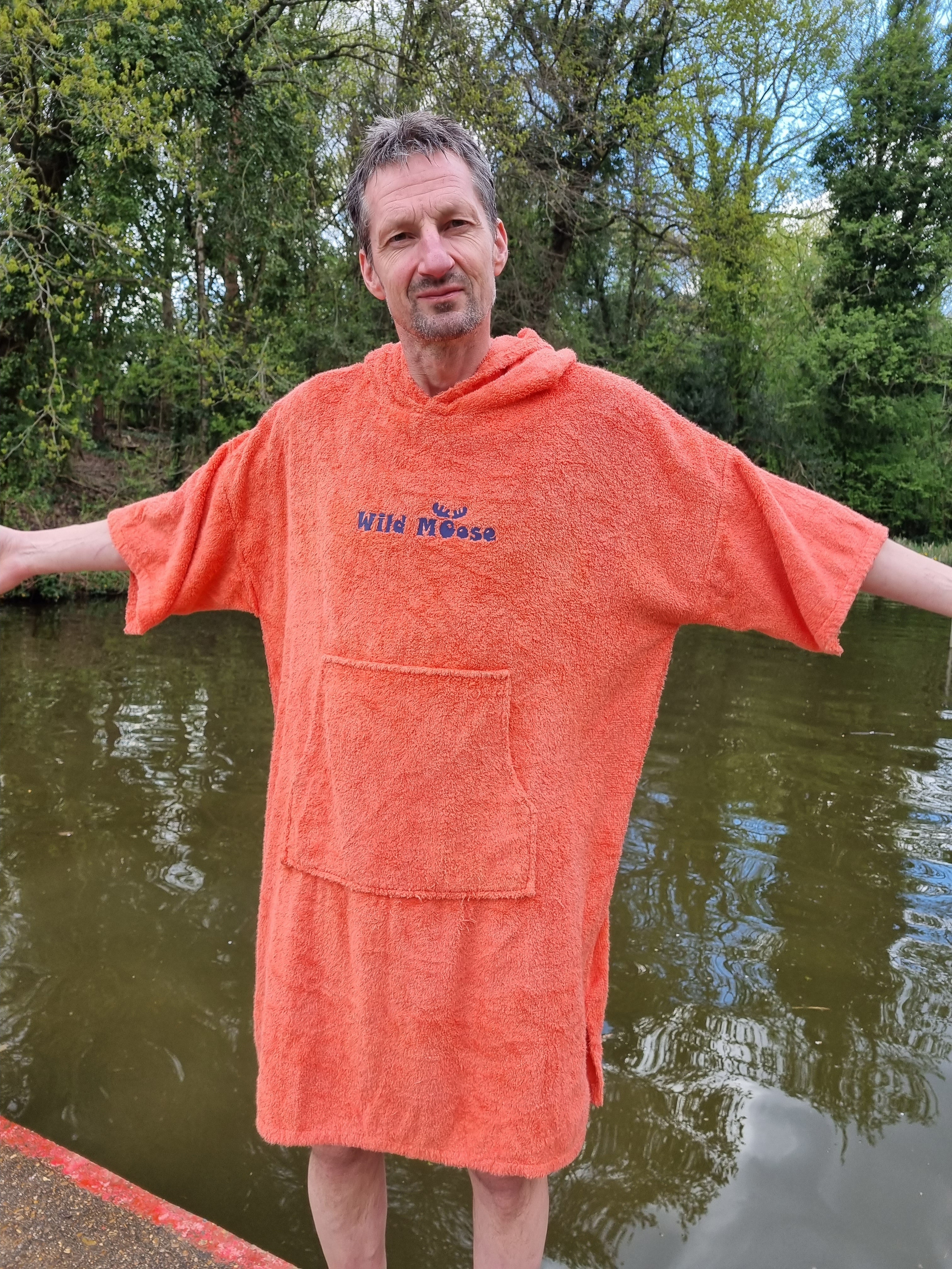 Silly Salmon - bamboo/cotton poncho towel