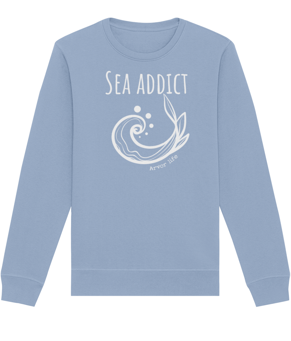 Sea Addict Organic Cotton Sweatshirt | Cool Sweatshirt | Arvor Life