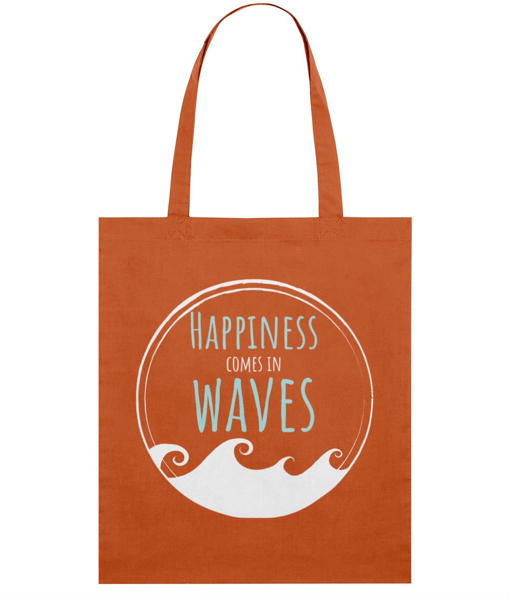 Happiness Comes in Waves Organic Cotton Tote