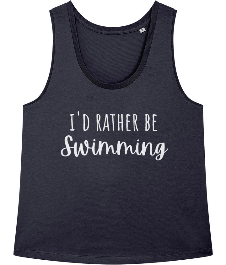 I'd Rather Be Swimming Unisex Organic Cotton Vest Top