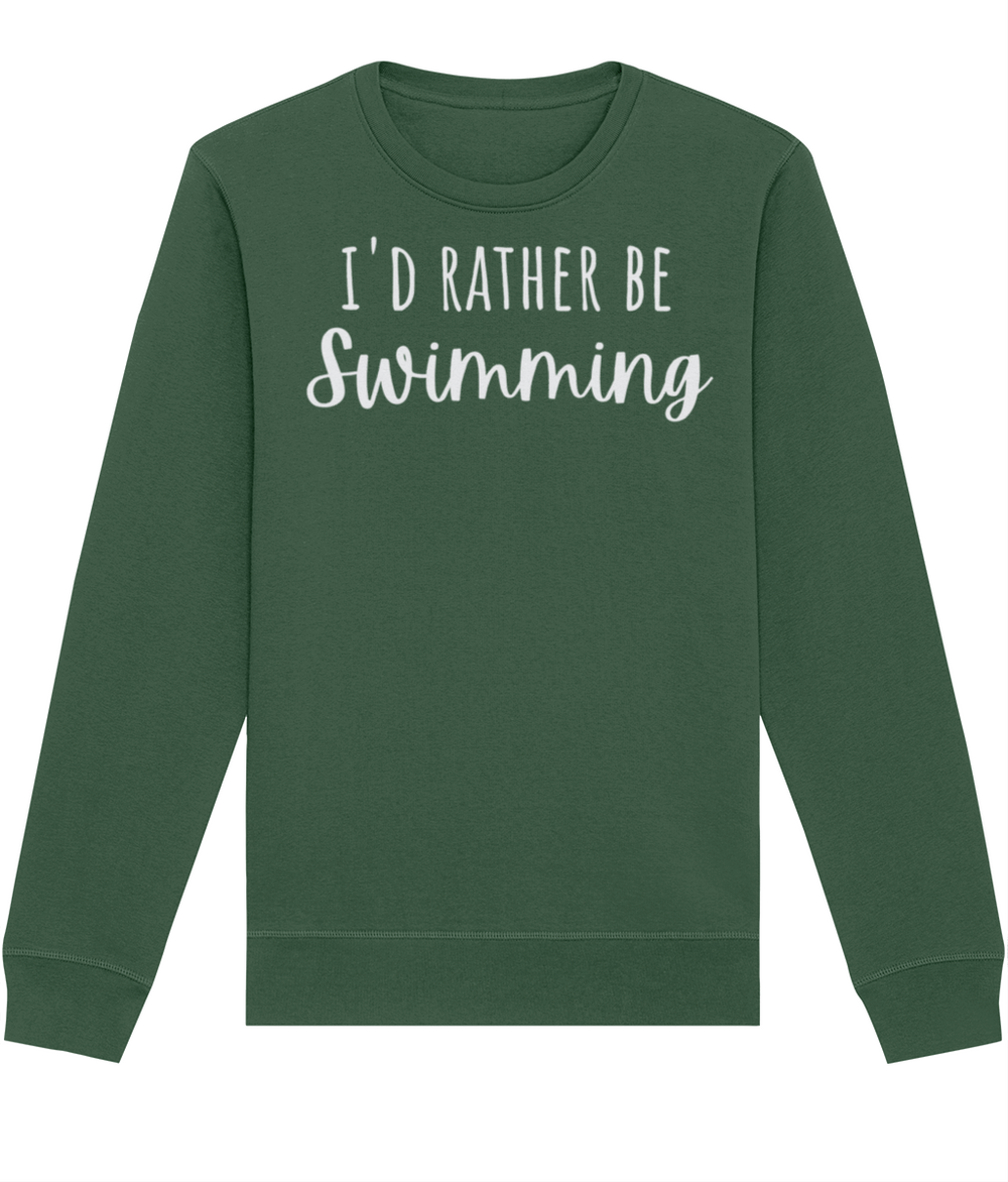 I'd Rather Be Swimming Unisex Organic Cotton Sweatshirt | Arvor Life