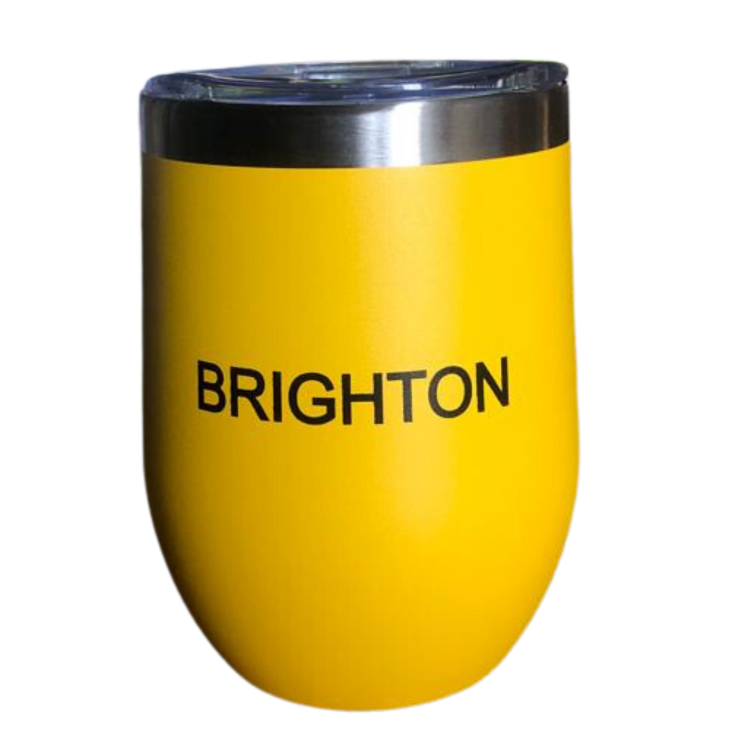 Sunburst Yellow Stainless Steel Beach Cup