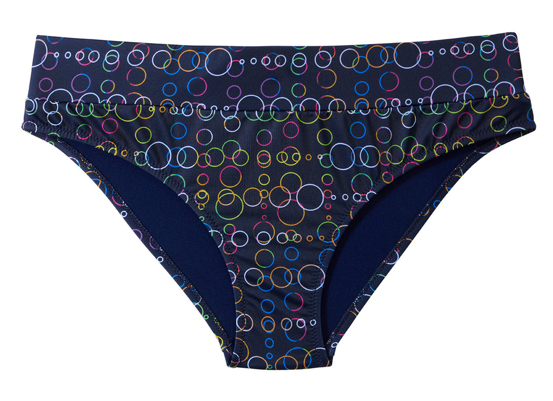 TOKYO BIKINI PANT IN MIDNIGHT BLUE BUBBLE PRINT