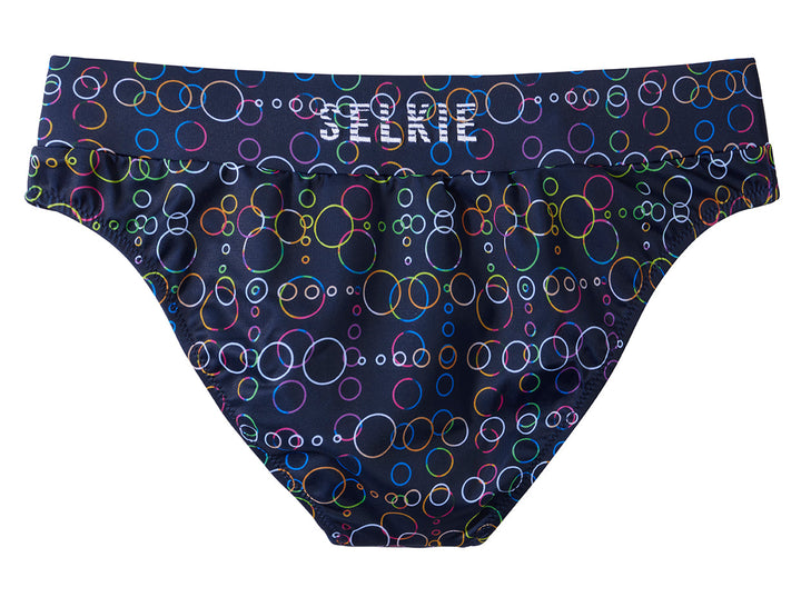 TOKYO BIKINI PANT IN MIDNIGHT BLUE BUBBLE PRINT