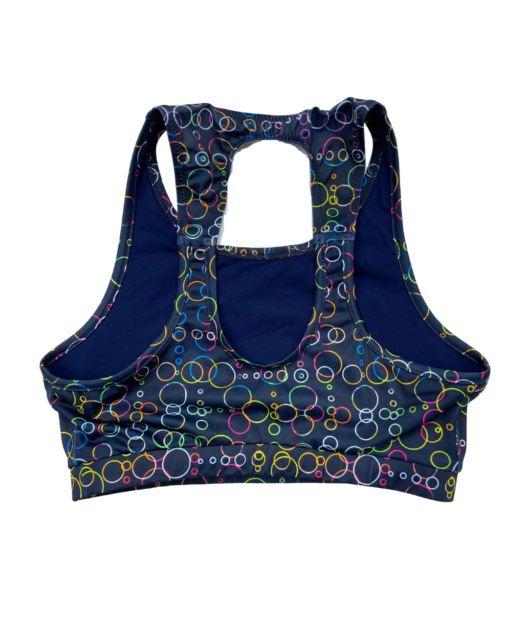 TOKYO BIKINI TOP IN MIDNIGHT BLUE BUBBLE PRINT