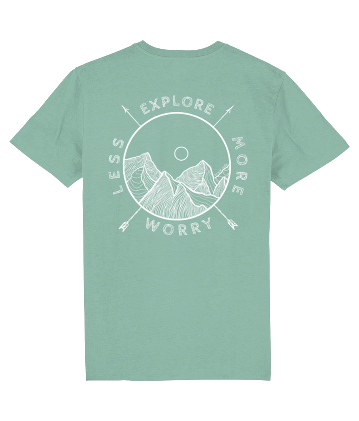 Explore More Worry Less Unisex Organic Cotton T-shirt