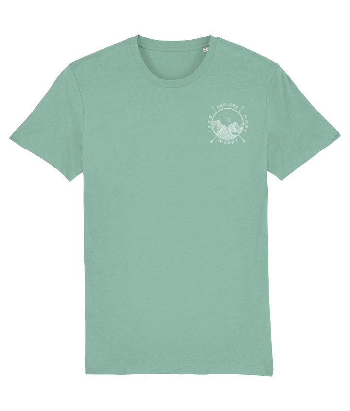 Explore More Worry Less Unisex Organic Cotton T-shirt