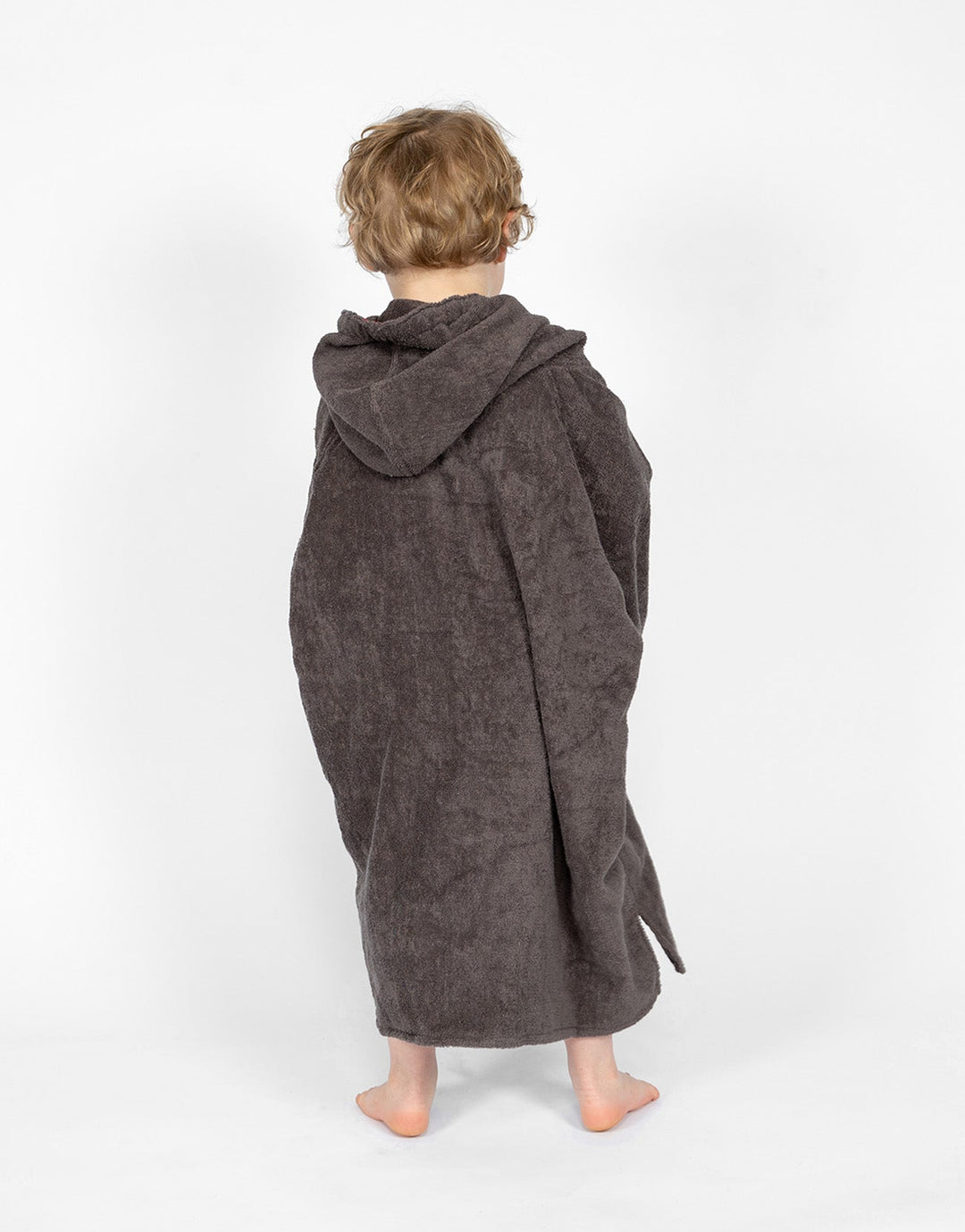 Kids Towelling Change Robe - Grey