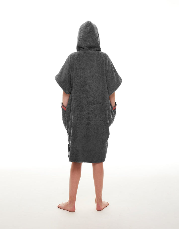 Kids Towelling Change Robe - Grey