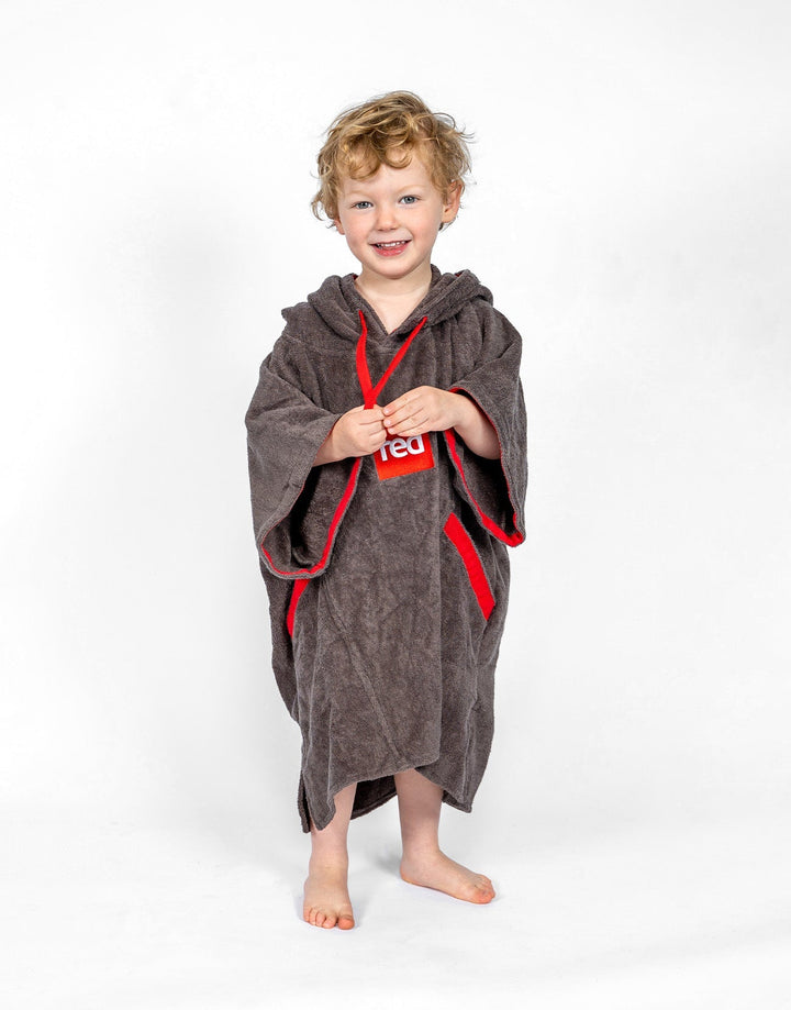 Kids Towelling Change Robe - Grey