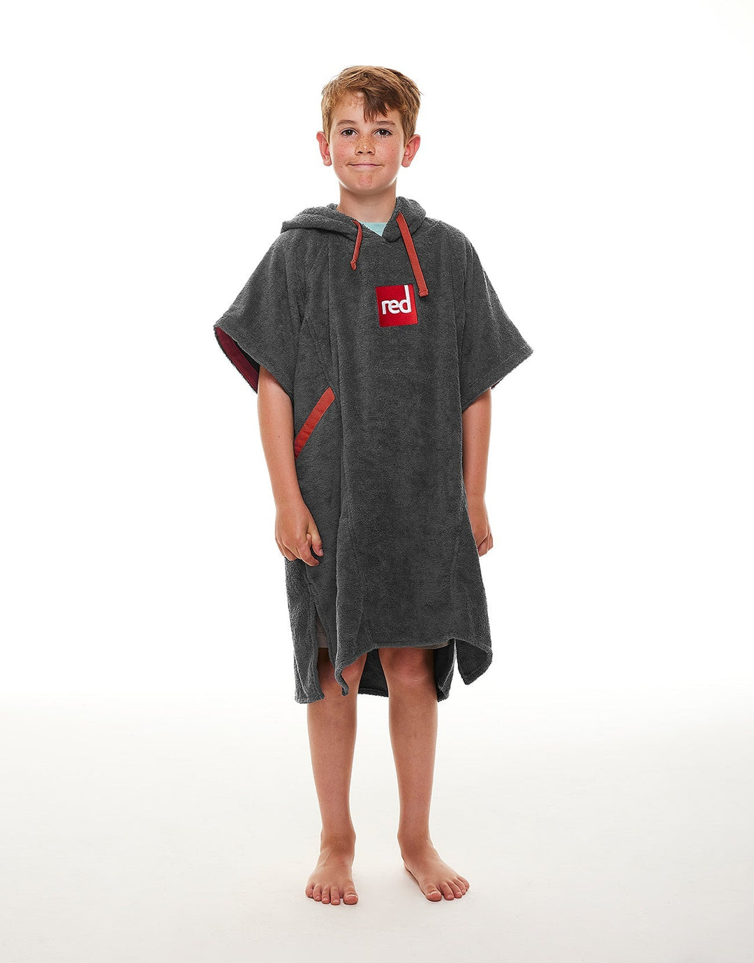 Kids Towelling Change Robe - Grey