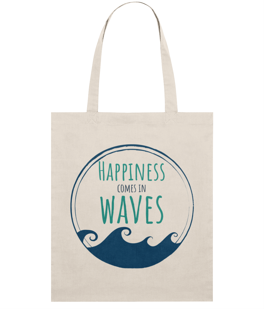 Happiness Comes in Waves Organic Cotton Tote