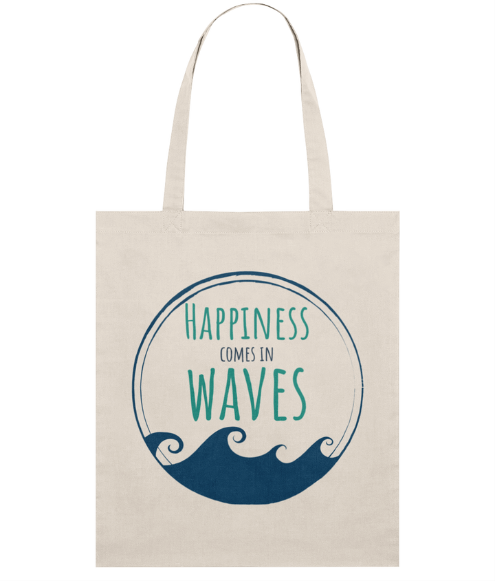 Happiness Comes in Waves Organic Cotton Tote