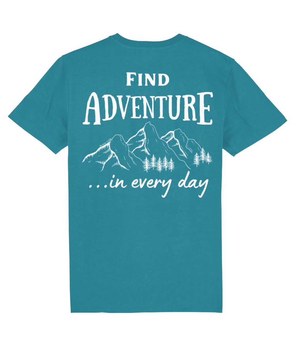 Find Adventure In Every Day Unisex Organic Cotton T-shirt