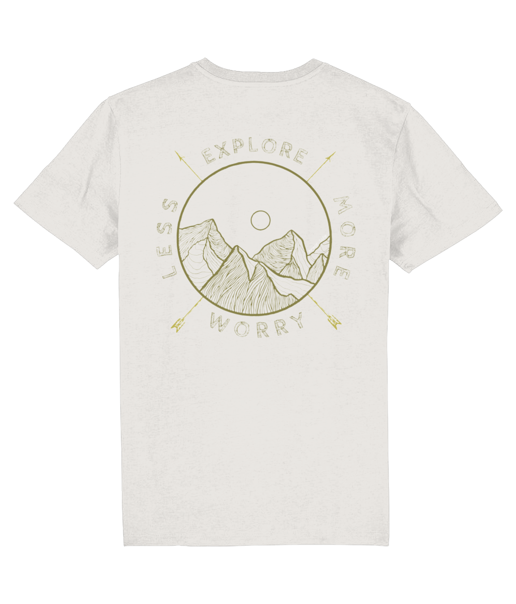 Explore More Worry Less Unisex Organic Cotton T-shirt