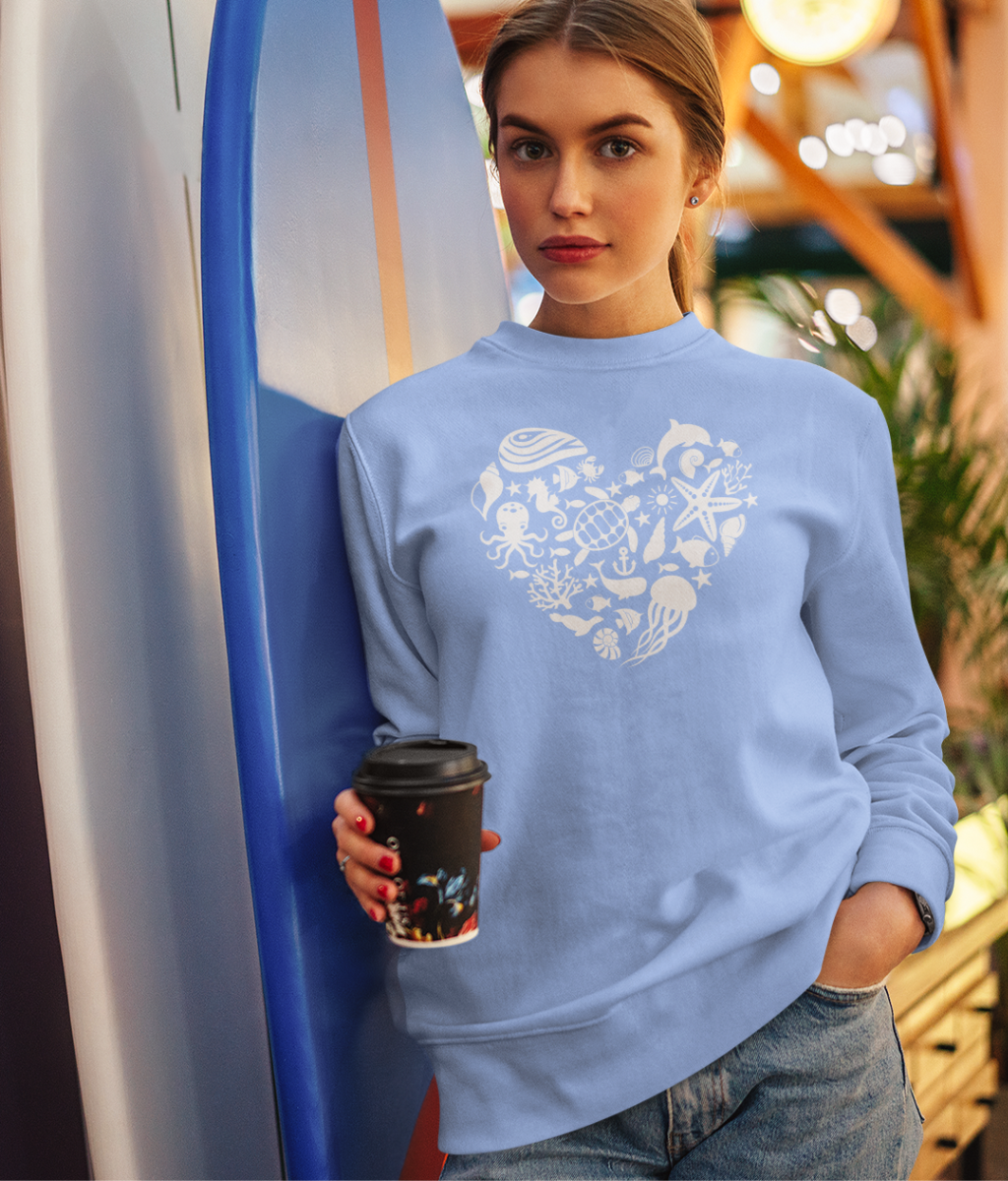 Sea at Heart Organic Sweatshirt | Sweatshirt | Arvor Life