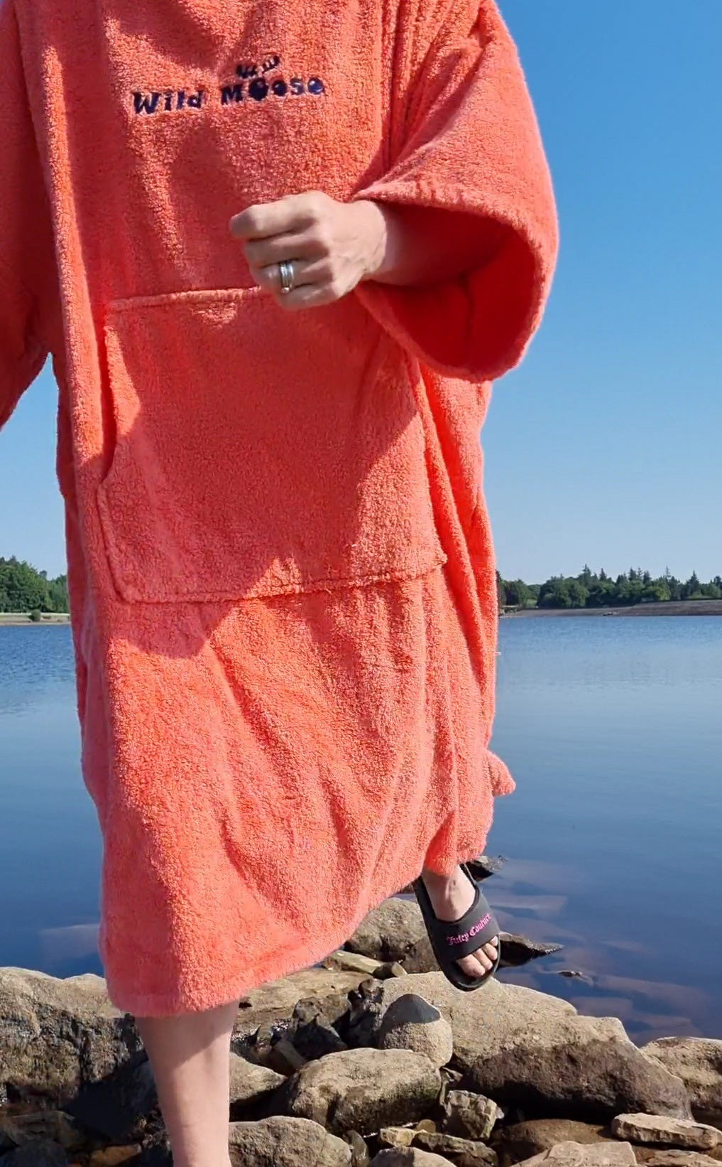 Silly Salmon - bamboo/cotton poncho towel