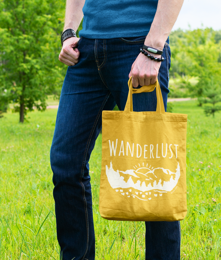 Wanderlust Organic Cotton Tote Bag