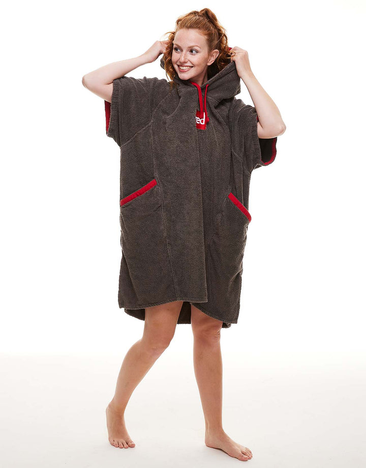 Women's Towelling Change Robe - Grey