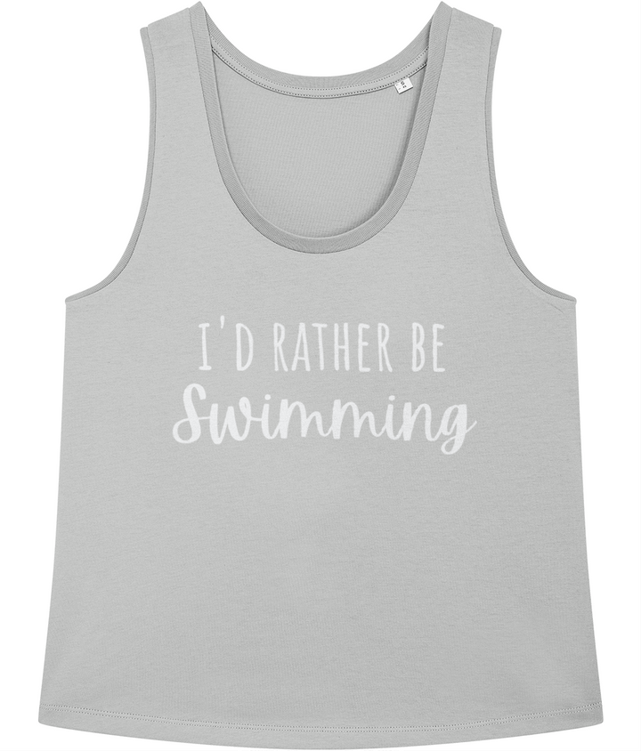 I'd Rather Be Swimming Unisex Organic Cotton Vest Top