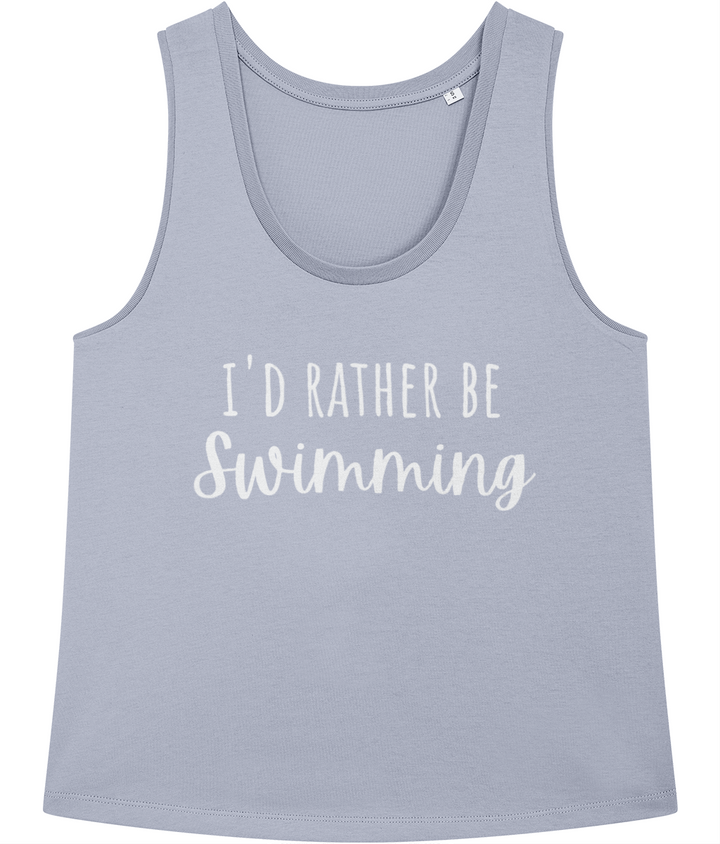 I'd Rather Be Swimming Unisex Organic Cotton Vest Top