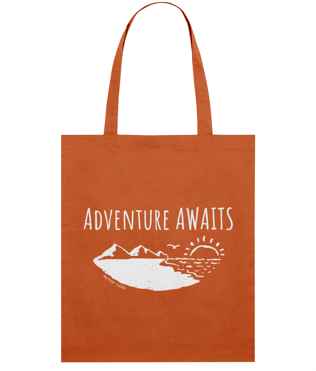 Adventure Awaits Organic Cotton Tote Bag