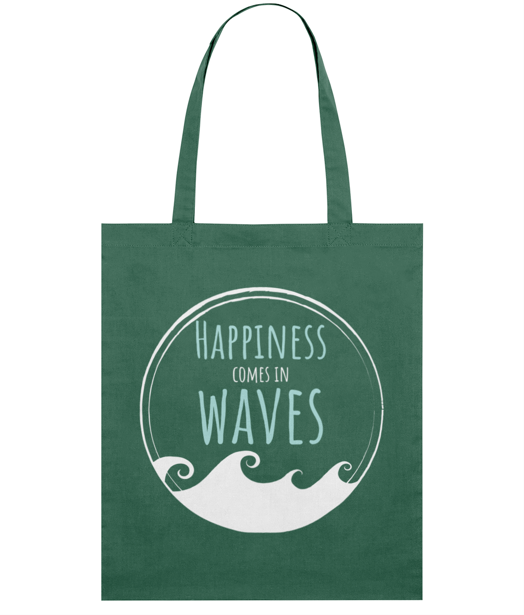 Happiness Comes in Waves Organic Cotton Tote