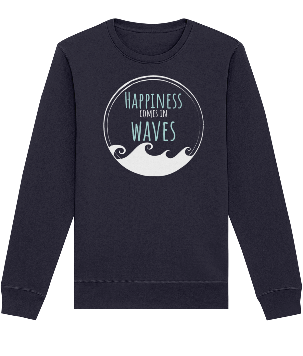 Happiness Comes in Waves Organic Cotton Sweatshirt | Arvor Life