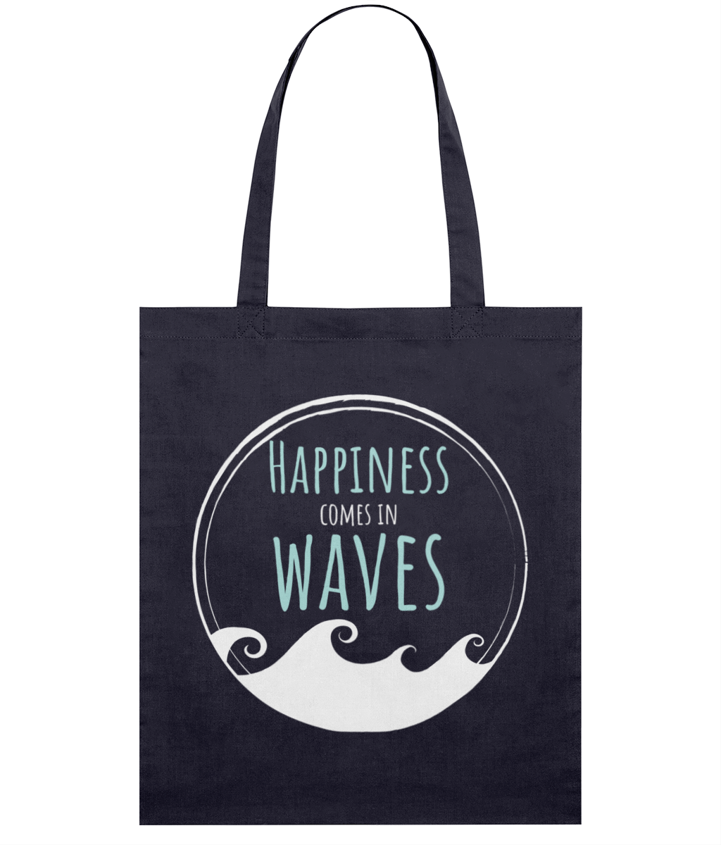 Happiness Comes in Waves Organic Cotton Tote