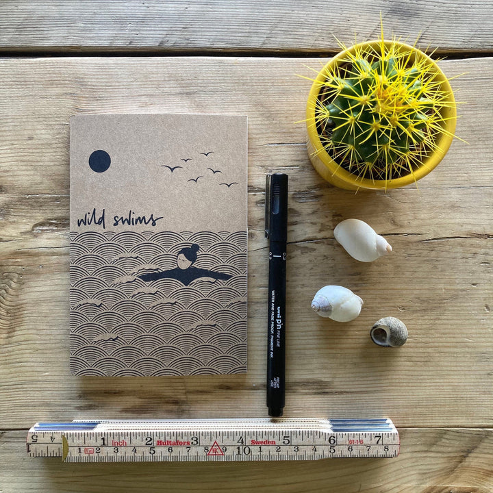 Gift bundle | wild swims enamel pin and A6 notebook