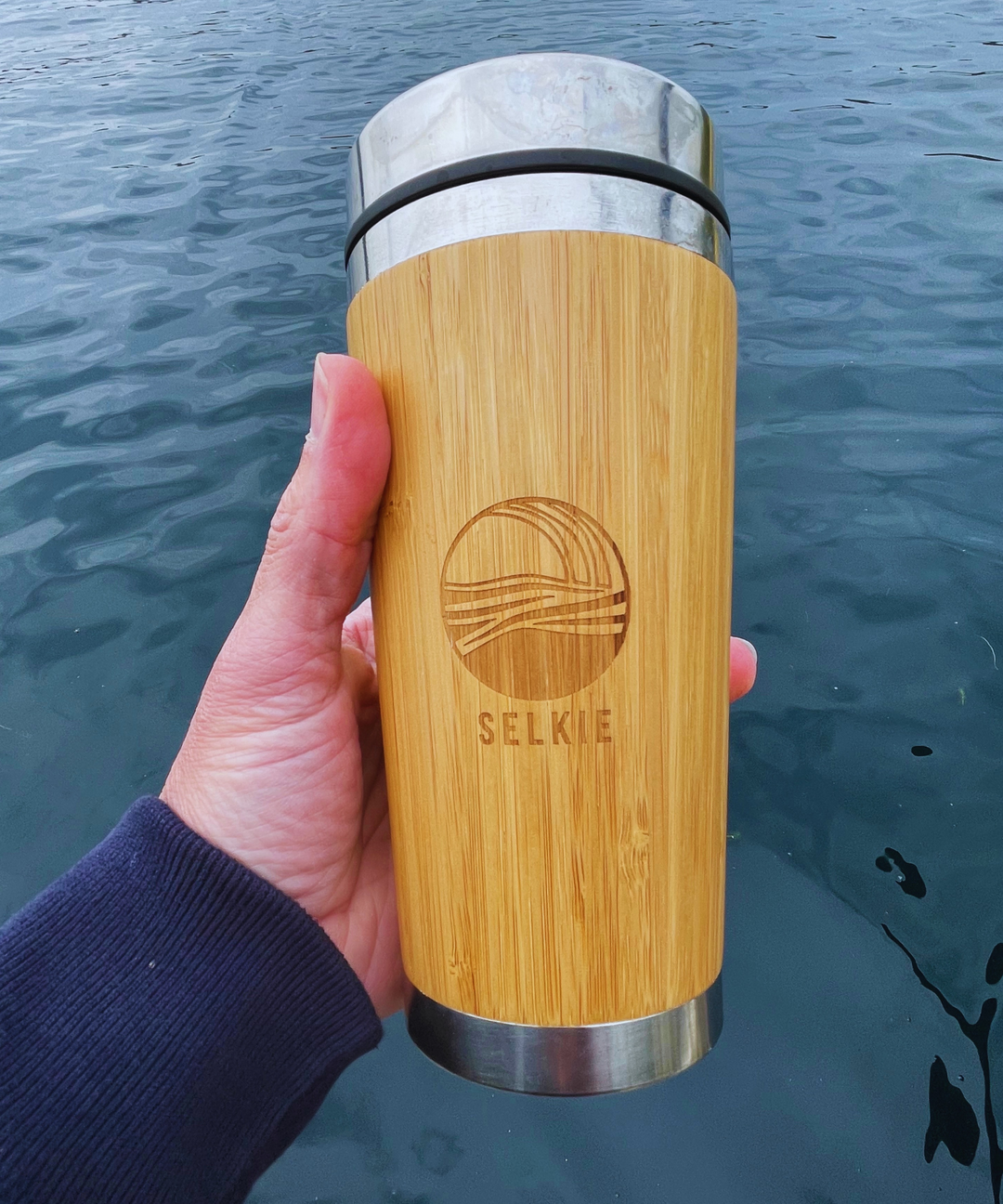 SELKIE BAMBOO WAVE TRAVEL MUG