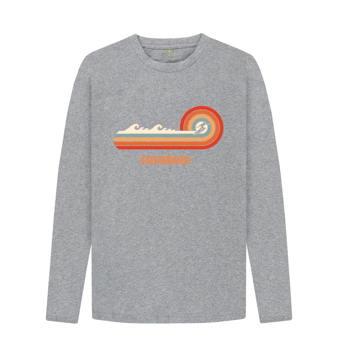 Athletic Grey 'FREEBIRD' Mens Long Sleeve Tee