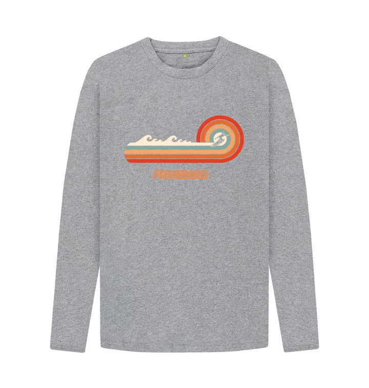 Athletic Grey 'FREEBIRD' Mens Long Sleeve Tee