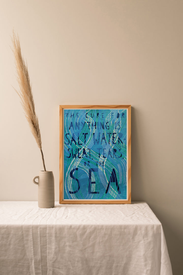 Wild Swimming Print - The Cure is The Sea